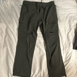 Regular fit dark green trousers
